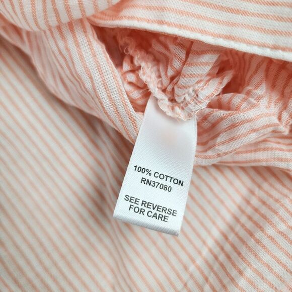 Cato Long Sleeve Striped Gauze Top Pink Size Large - Picture 10 of 10